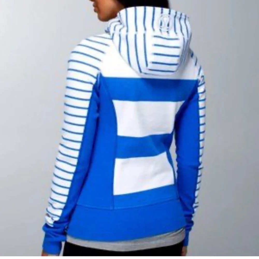 Lululemon | Electric Blue and White Scuba Hoodie - Picture 2 of 11
